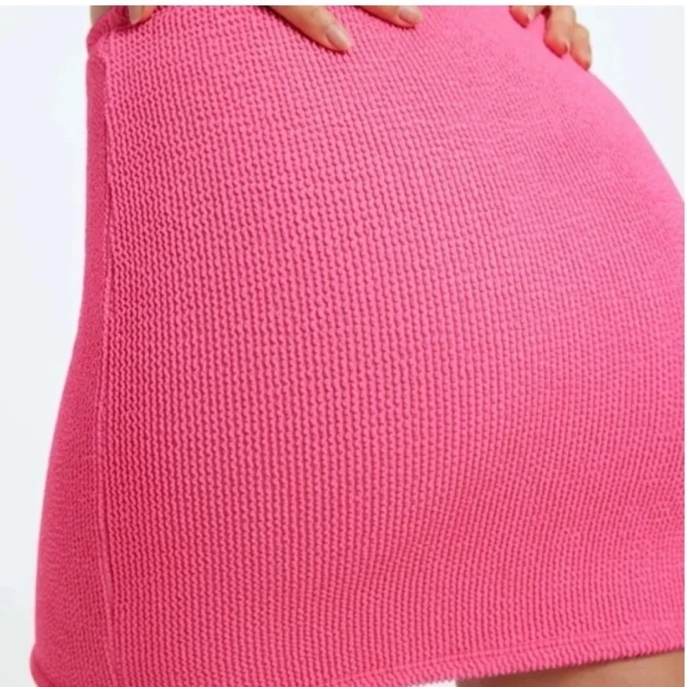NEW‎ Good American Pink Always Fits Swim Mini Skirt ~ Size 3/4 XS